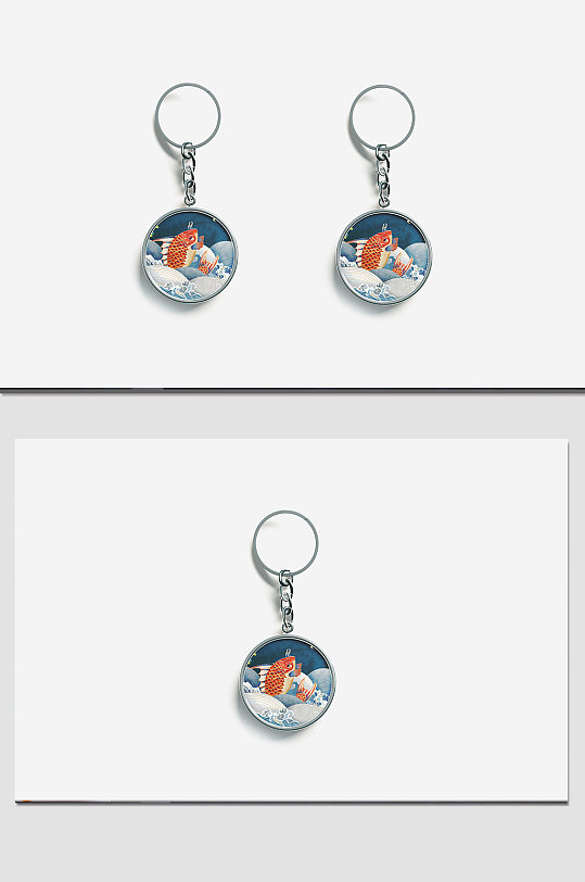 钥匙扣样机产品效果图-众图网