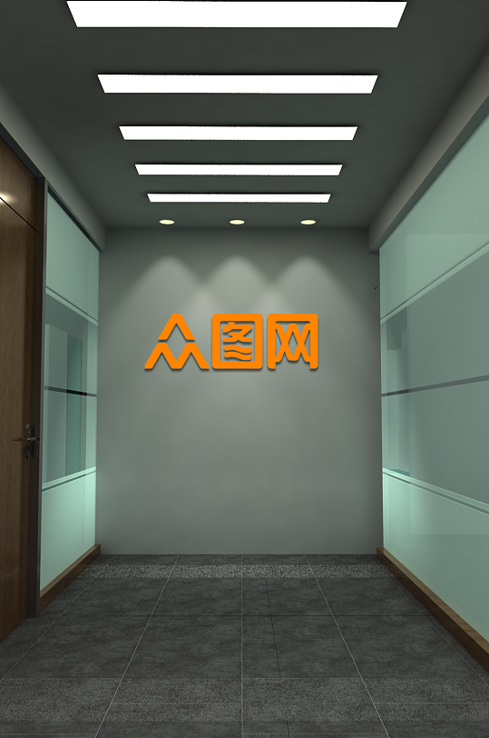 公司名称背景墙形象墙样机-众图网