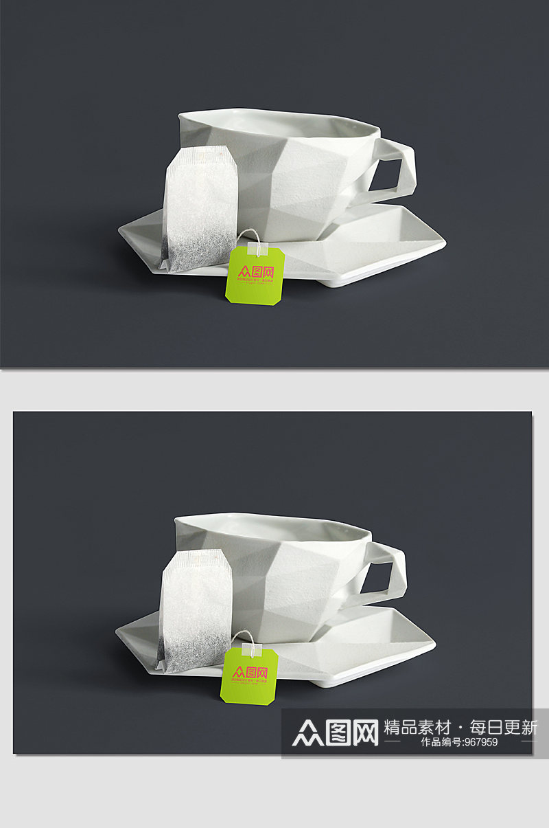 茶包茶叶包装贴图样机素材