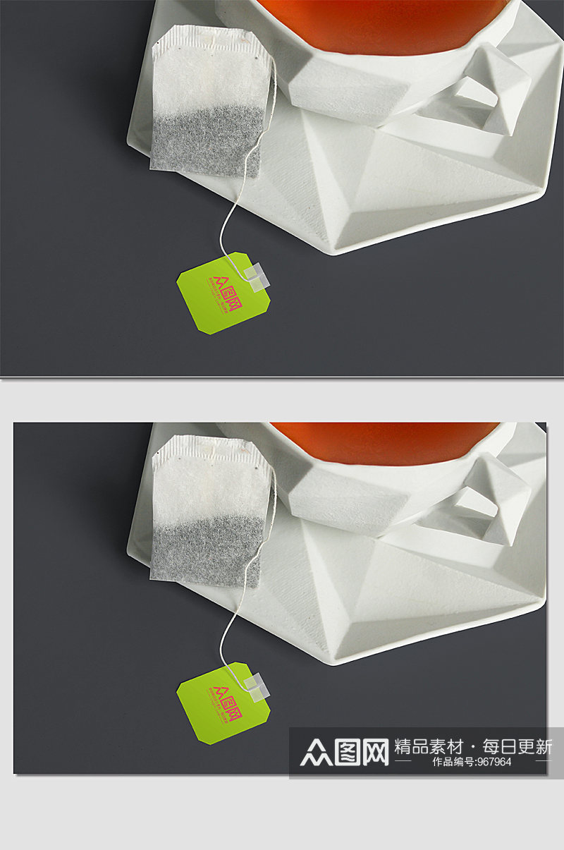 茶叶茶杯包装场景贴图样机素材