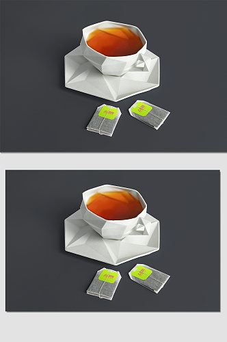 红茶叶包装贴图样机