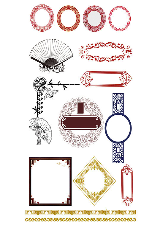 古典造型边框造型元素-众图网