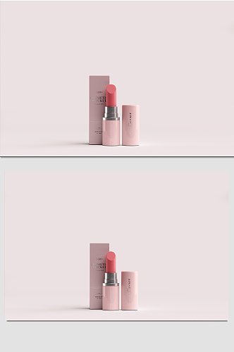 化妆品粉色口红包装样机