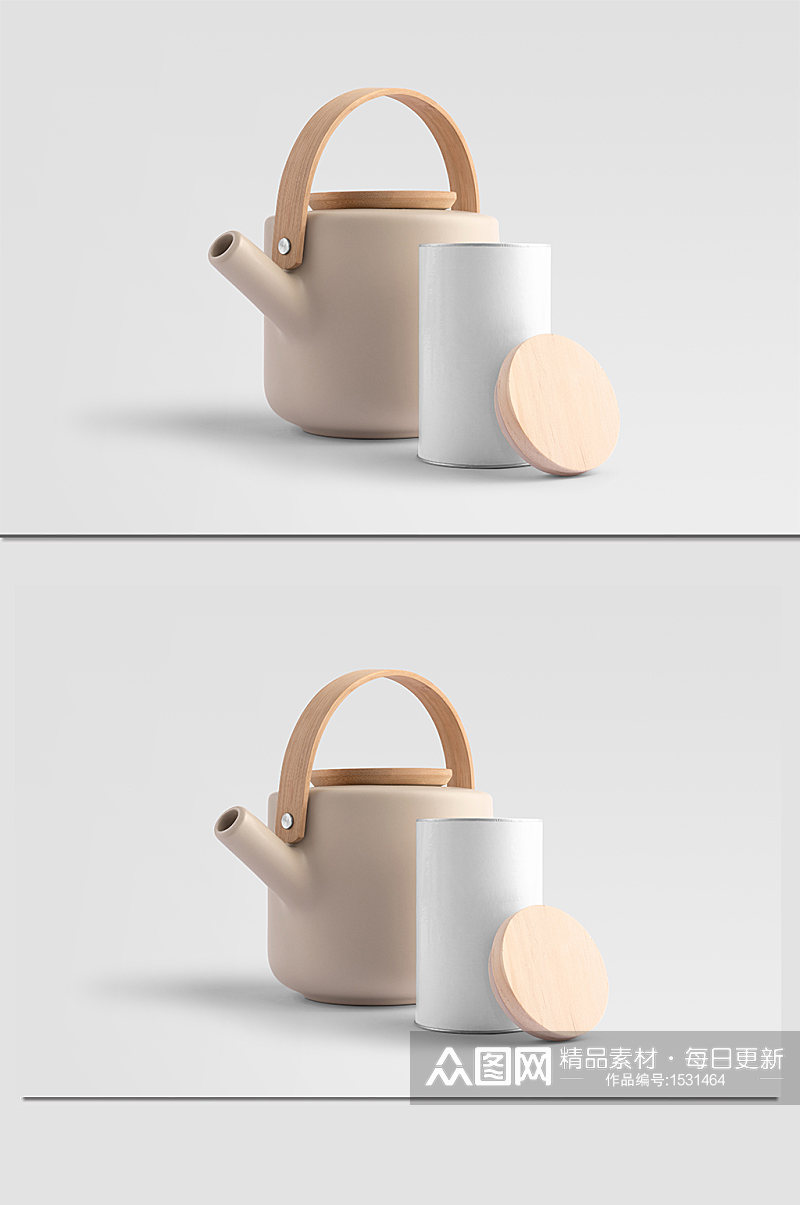 水壶茶叶品牌包装样机素材