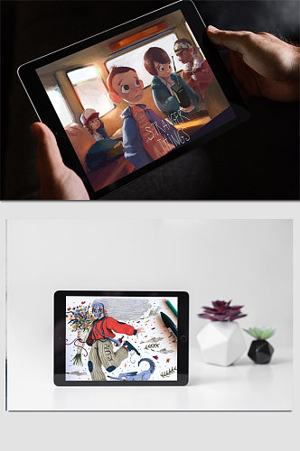 iPad平板电脑贴图样机展示