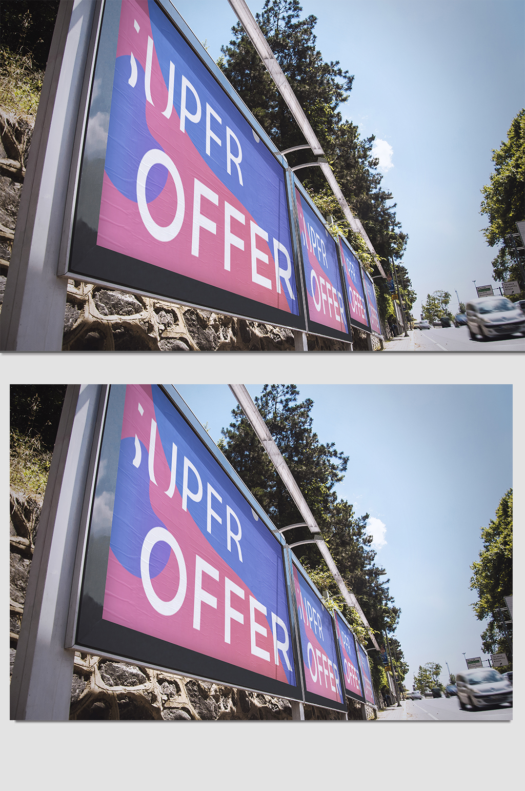 站牌广告灯箱样机素材