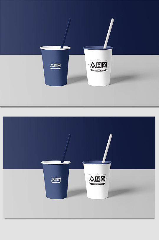 一次性纸杯餐饮品牌样机-众图网
