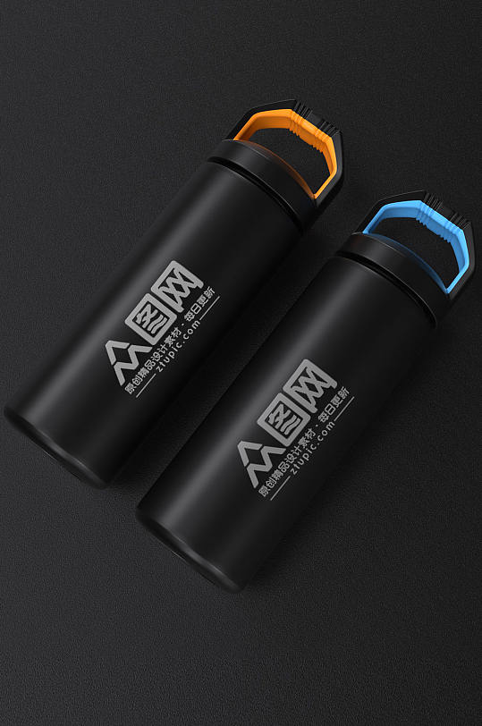 保温水杯贴图样机