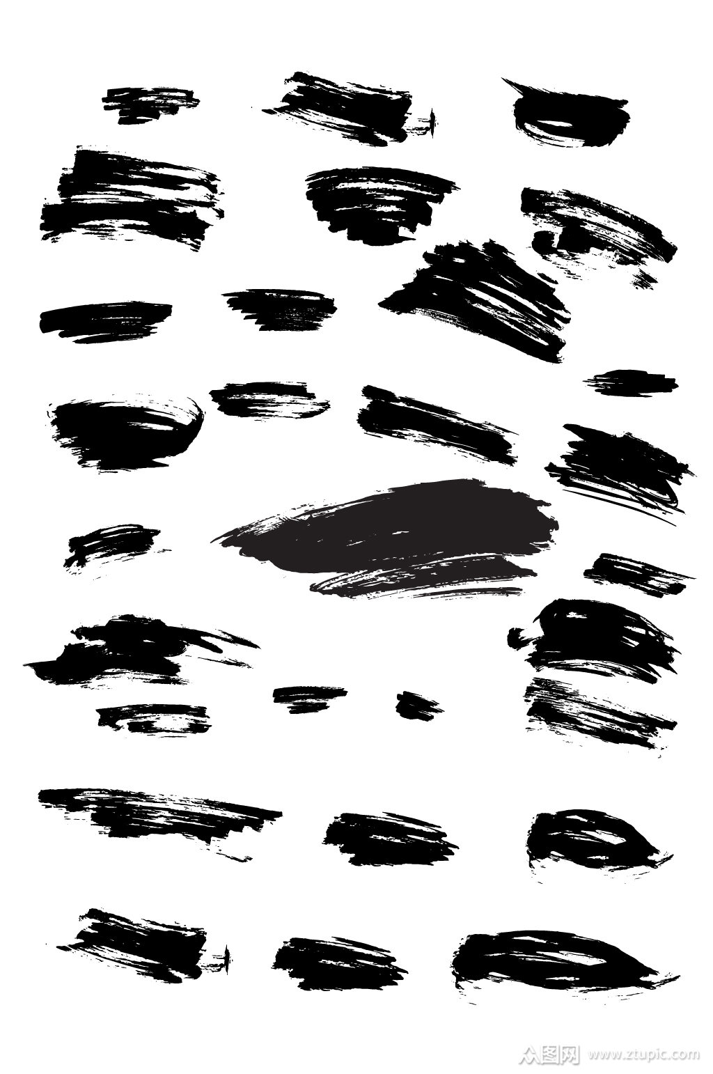 矢量笔刷笔触素材素材