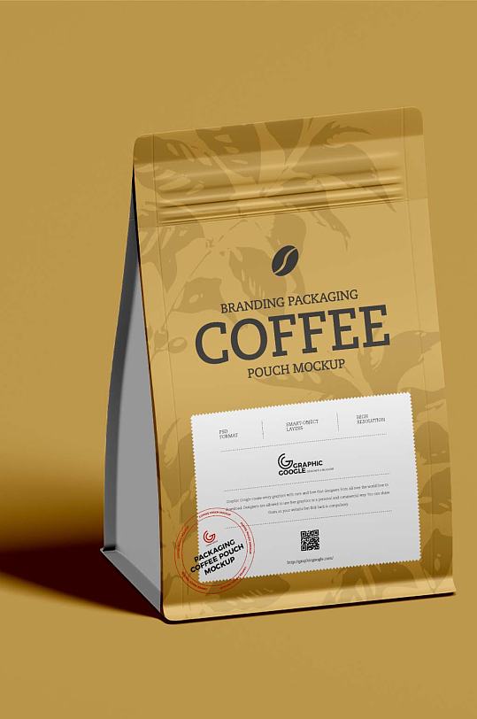 咖啡包装袋样机模型-众图网
