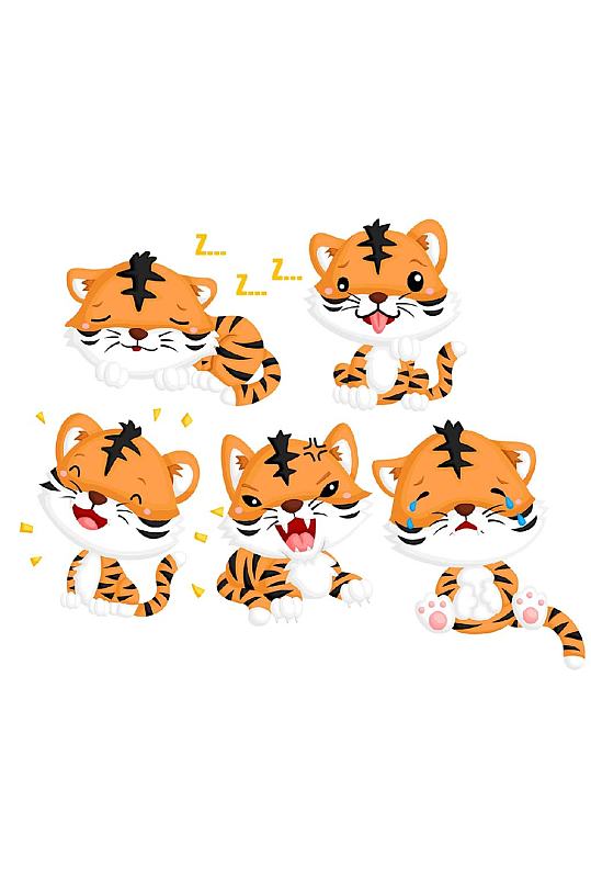 小老虎矢量图片-小老虎矢量素材下载-众图网