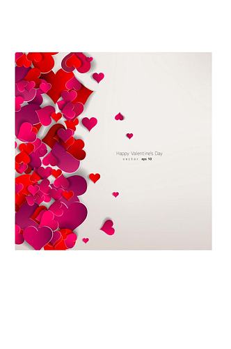 矢量创意情人节爱心海报卡片设计装饰素材