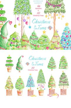 矢量免抠圣诞树星星彩灯卡片设计装饰素材