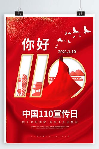 中国110宣传日海报