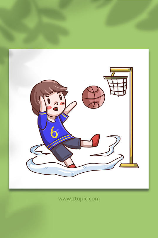 六一儿童节打篮球男孩人物插画