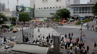 城市街口人群场景-众图网