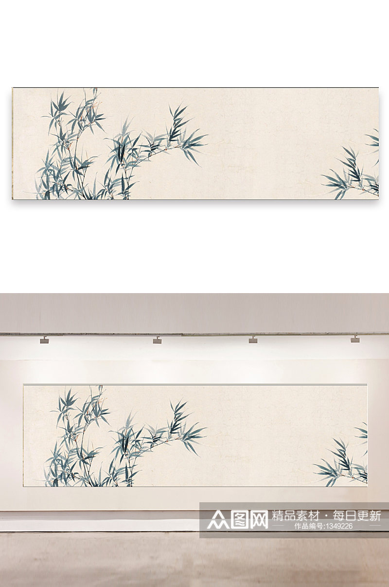 中国风中式水墨古风背景竹子素材