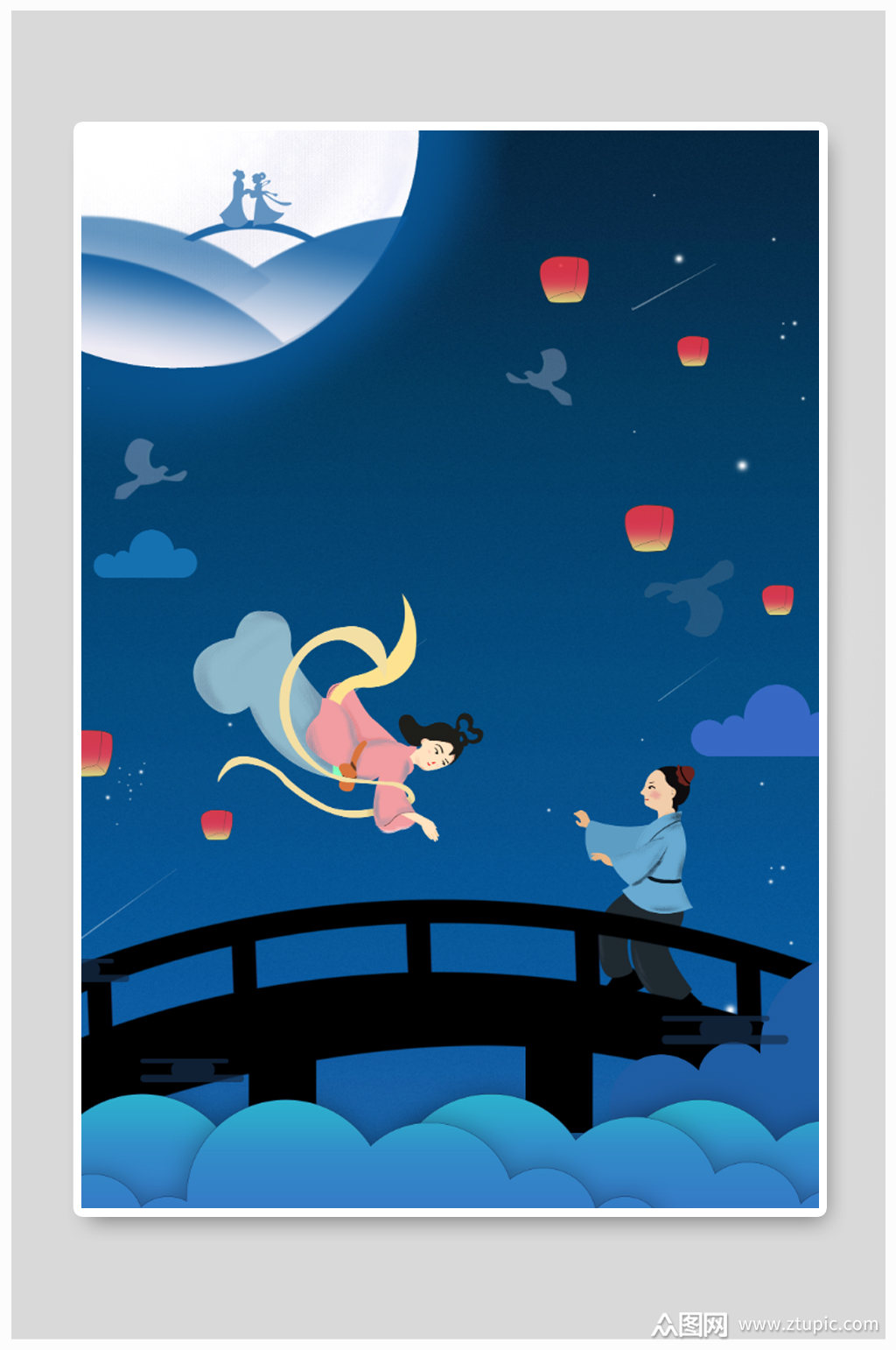 传统节日七夕背景素材