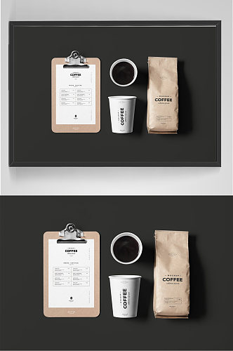 品牌咖啡店咖啡包装设计模型PS样机