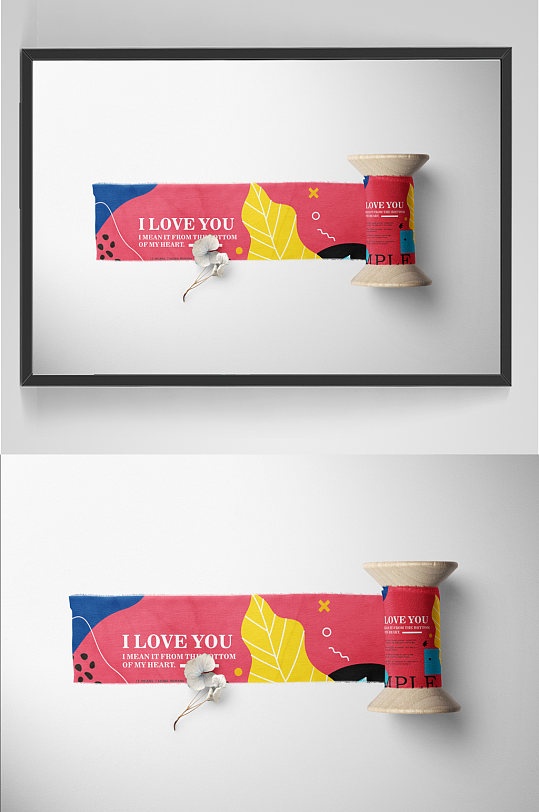 丝绸布料丝巾样机-众图网