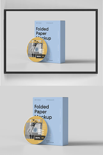 光盘CD光碟封面包装贴图样机模板展示