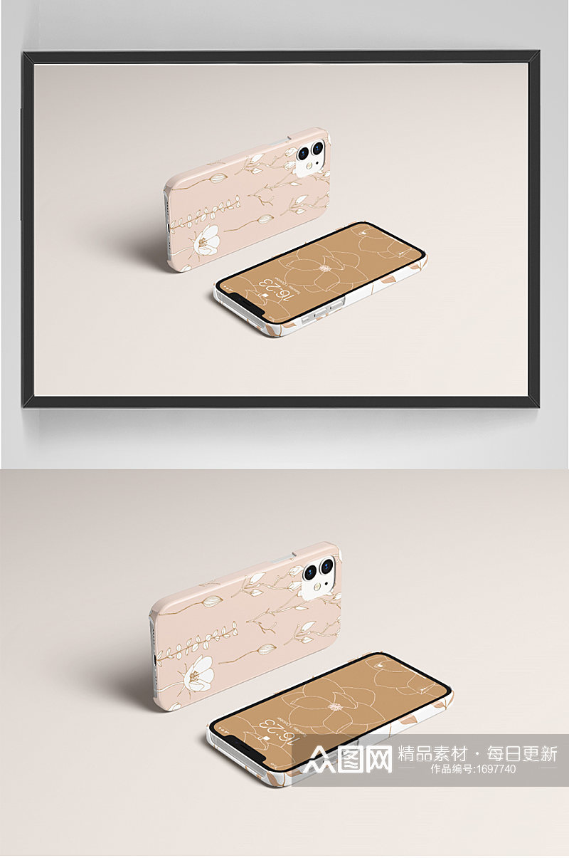 iPhone苹果手机壳样机保护套效果图素材