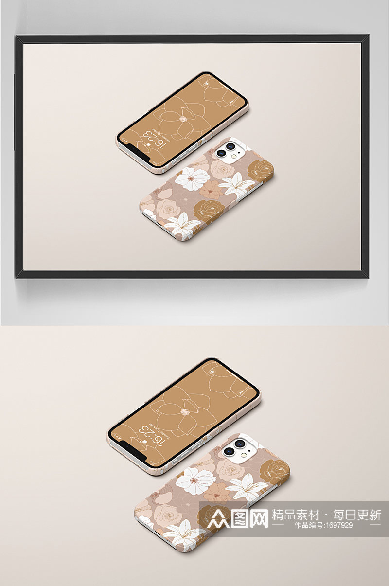 iPhone12苹果手机壳样机效果图素材