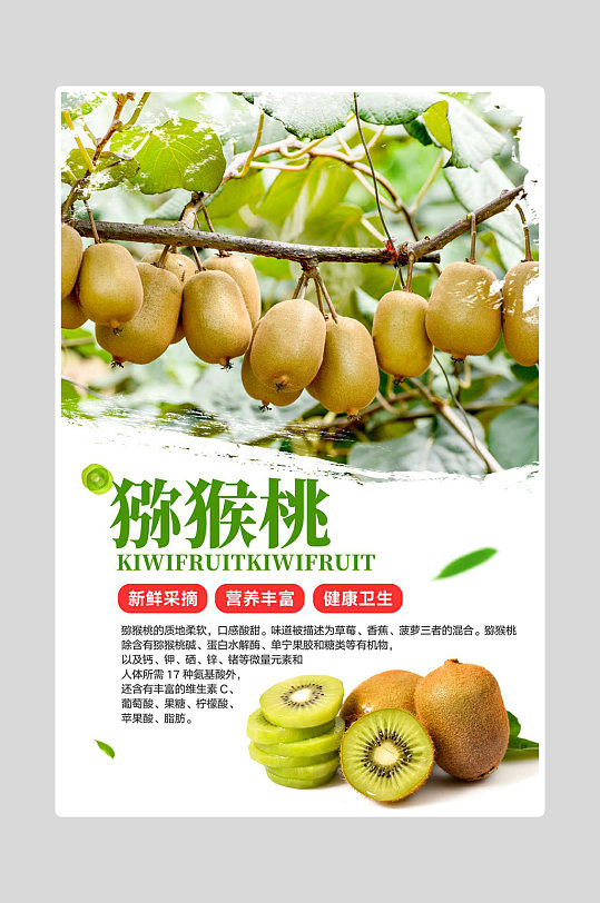 猕猴桃农产品海报