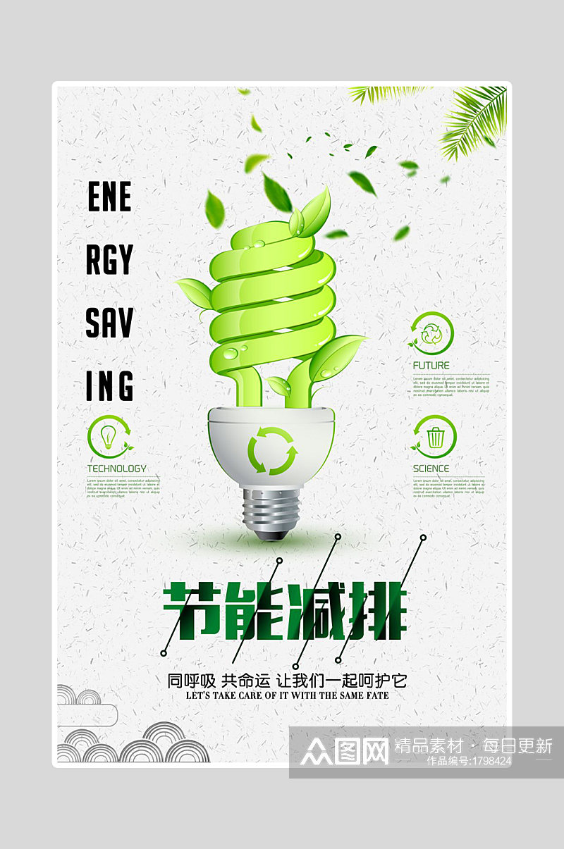 绿色环保海报节能减排素材