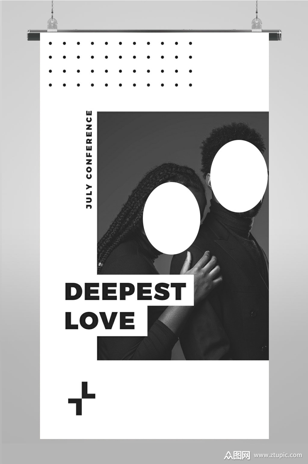 黑白文艺唯美照片海报图文排版设计素材