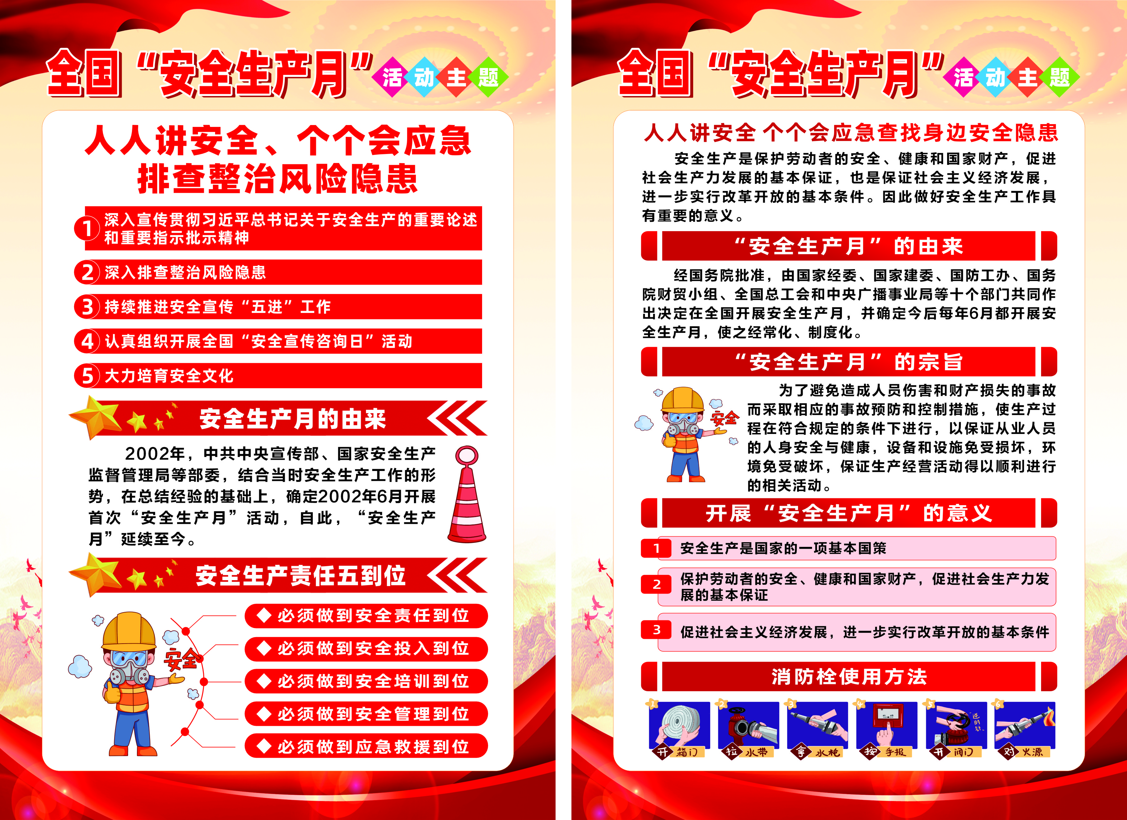 消防安全生产月展板素材