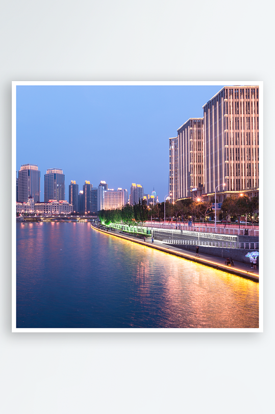 天津城市风景画图片