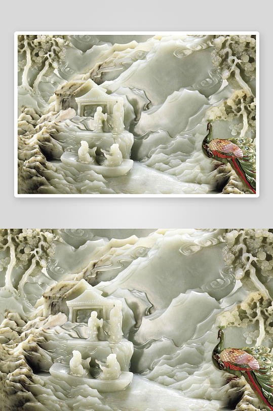 唯美花卉立体背景墙-众图网