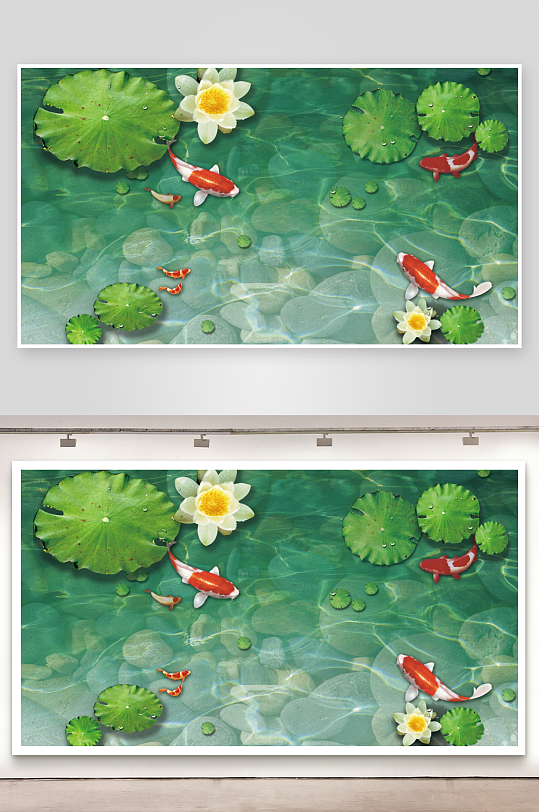 唯美花卉背景墙装饰画素材-众图网