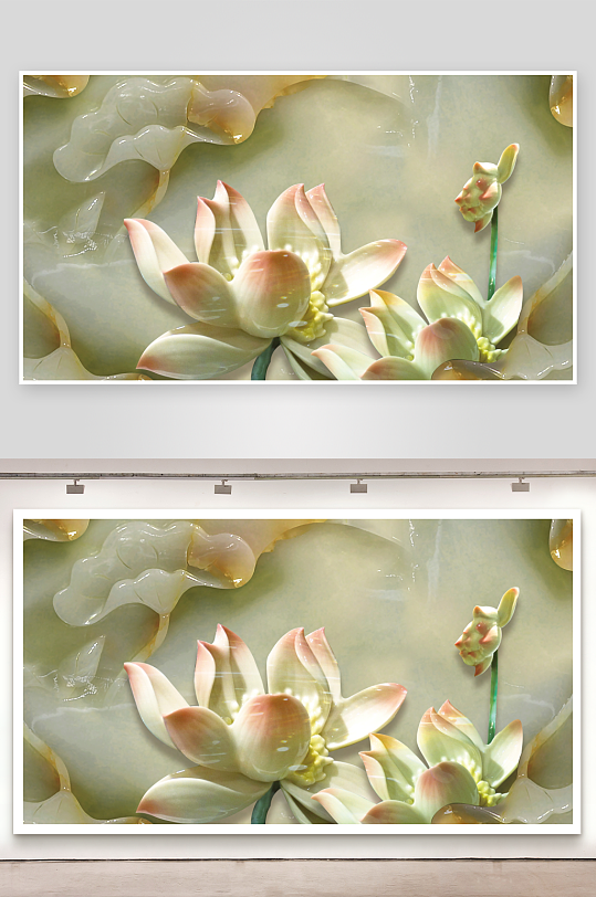 立体花卉背景墙装饰画素材-众图网