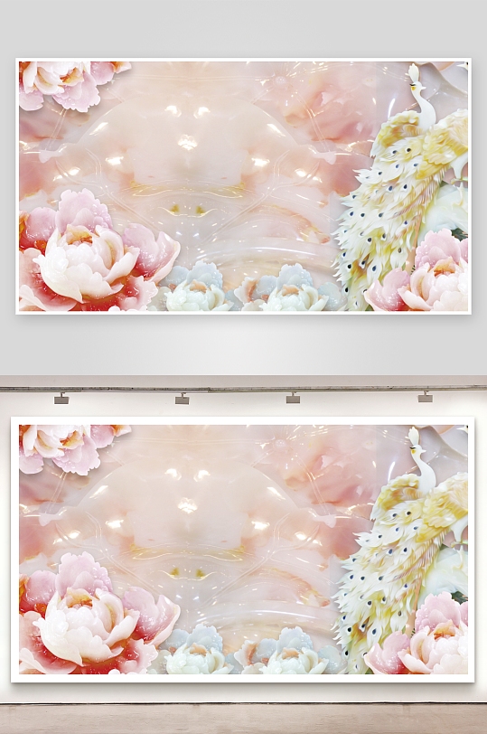 立体花卉背景墙装饰画素材-众图网