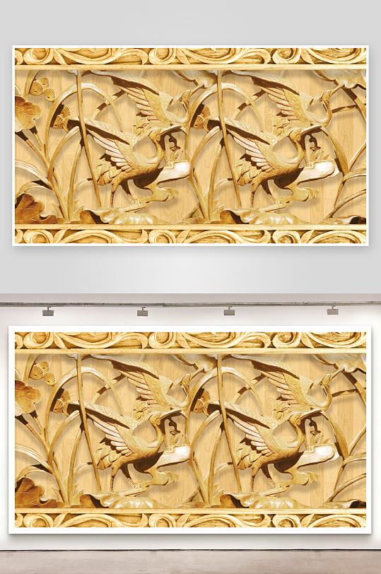 立体花卉背景墙装饰画-众图网