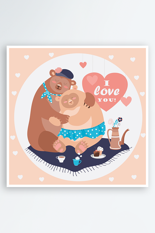 矢量北欧森系插画素材-众图网