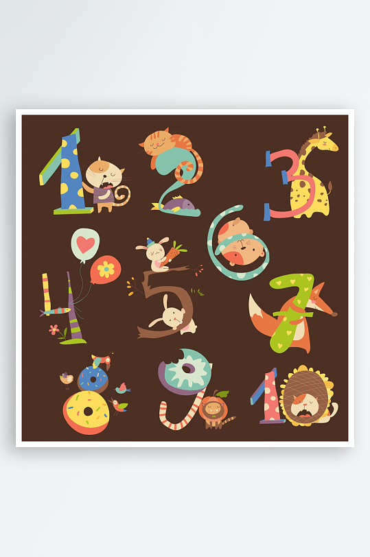 矢量北欧森系插画-众图网