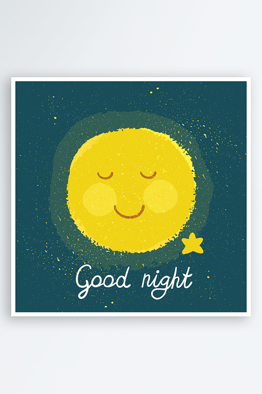 晚安绘本插画素材-众图网