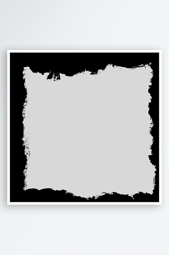 复古水墨墨迹毛刺边框素材-众图网