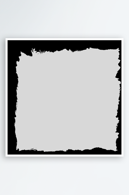 复古水墨墨迹毛刺边框素材-众图网