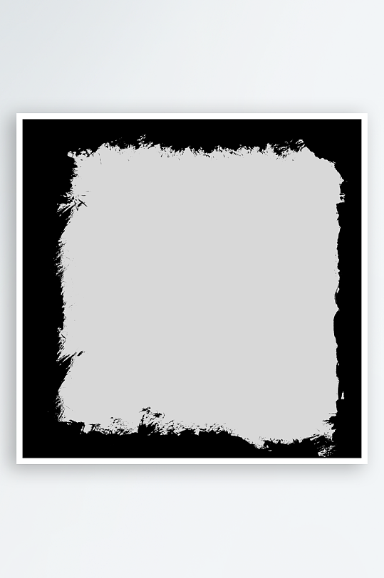 复古水墨墨迹毛刺边框素材-众图网