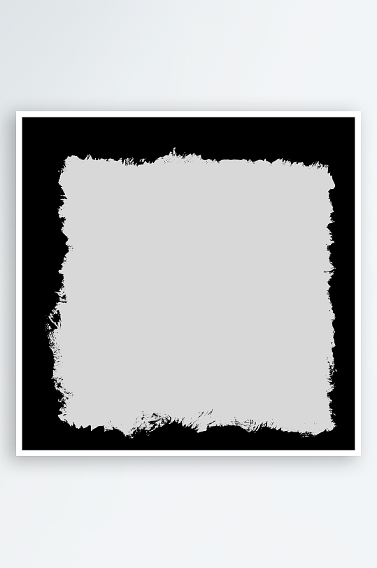 复古水墨墨迹毛刺边框素材-众图网