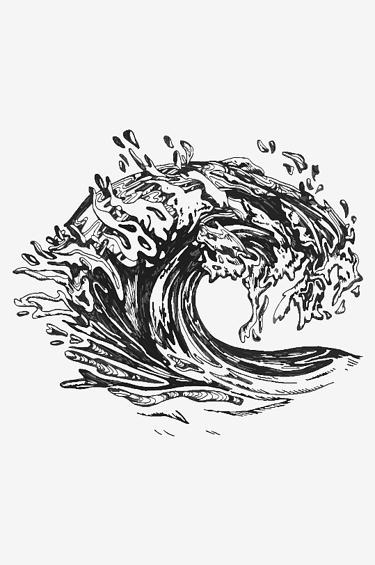 海浪海水高清图片素材-众图网