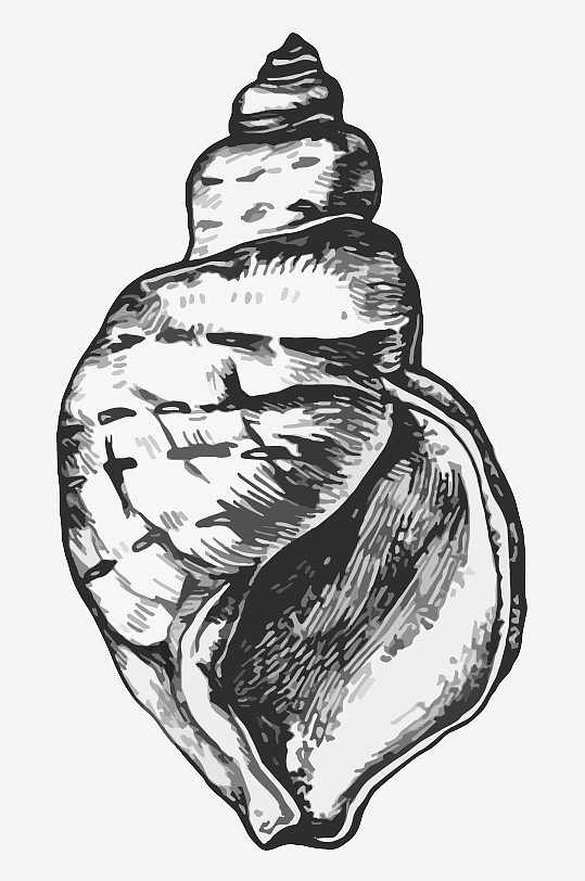 海洋生物手绘元素插画-众图网