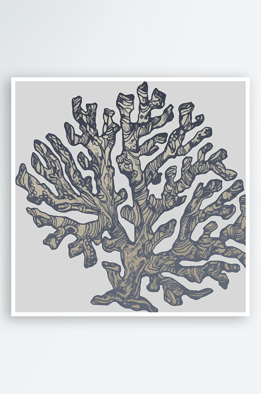 海洋生物手绘元素插画素材-众图网