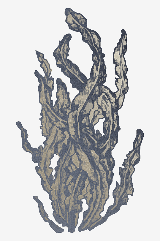 海洋生物手绘元素插画素材-众图网