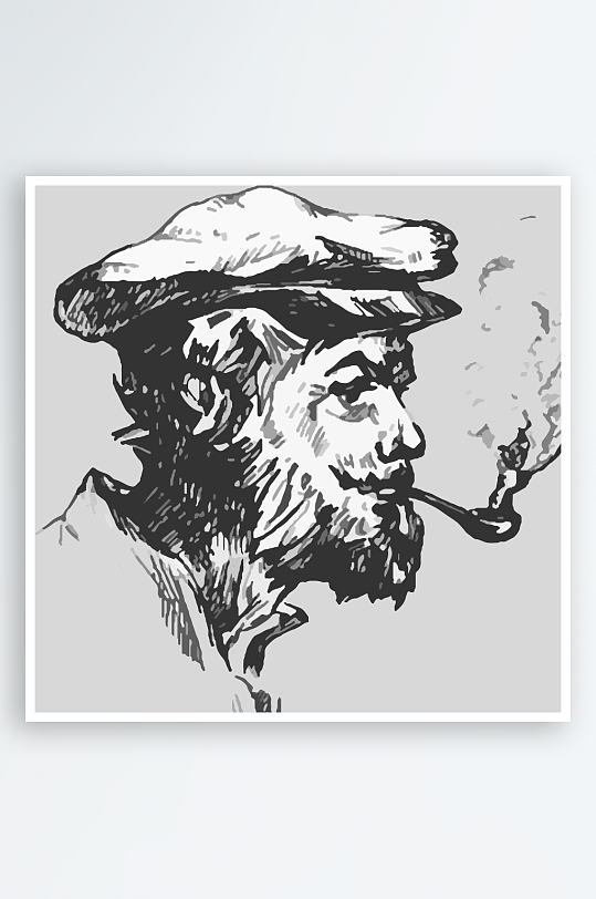 海洋生物手绘元素插画素材-众图网