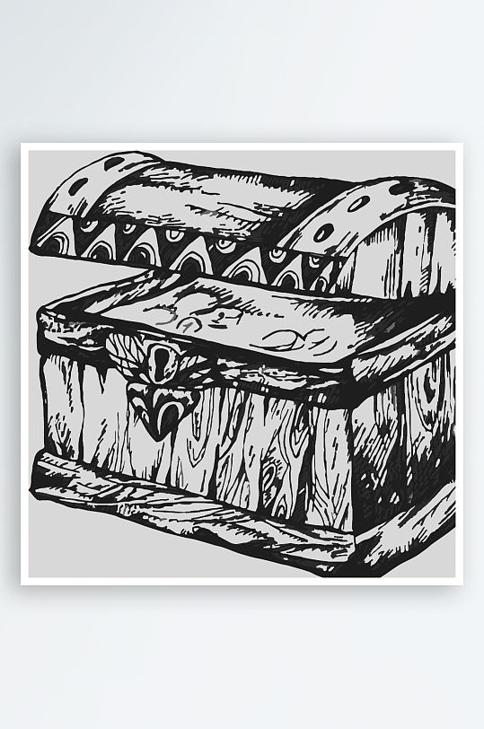 海洋生物手绘元素插画-众图网